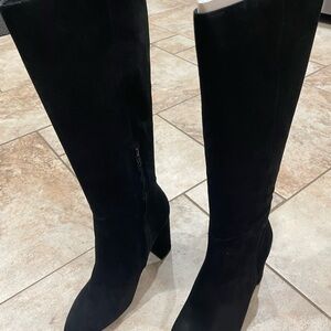 BRAND NEW Steve Madden “Ninny”Black Suede Knee-High Women's Boots